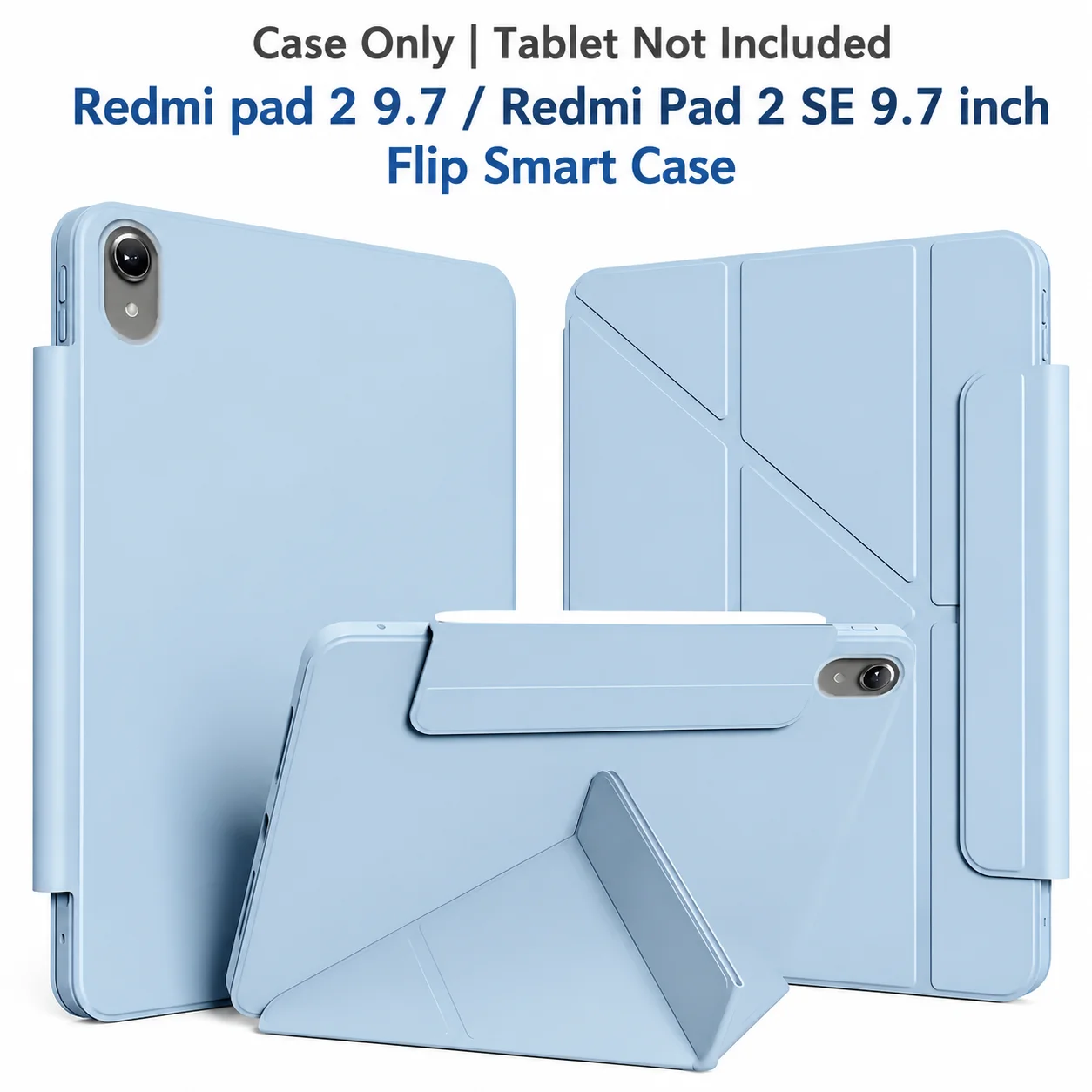 Smart Y-Fold PU Stand Magnetic Tablet Cover, 9.7-Inch