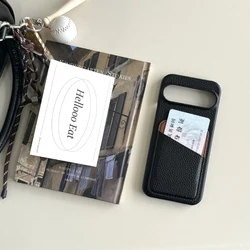 Luxury Color Collision Leather Wallet Card Slot Phone Case - Premium Back Cover - Google Pixel 8 Pro (Black)