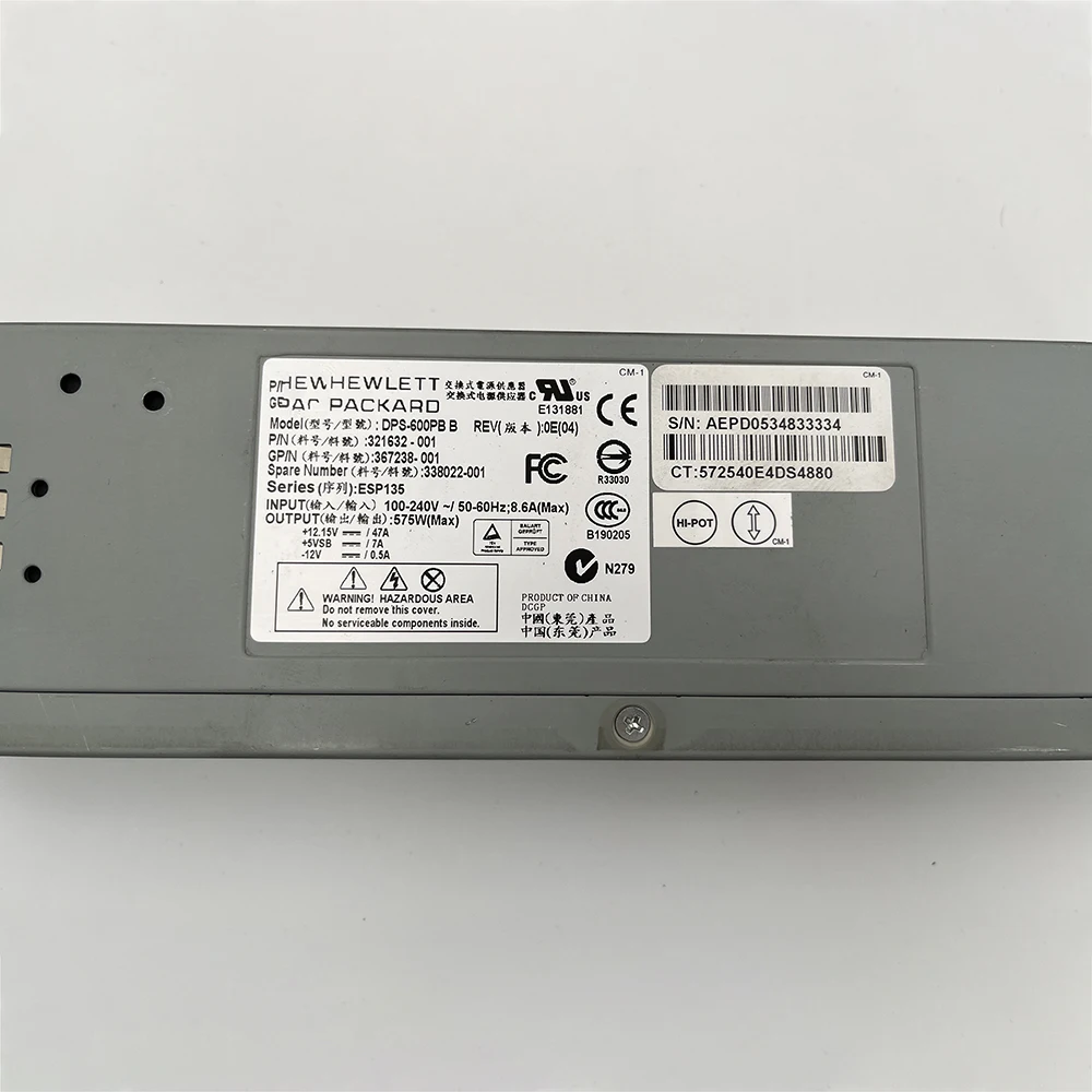 For HP DL 380 G4 Server Power DPS-600PB B 321632-501 321632-001 4 For HP DL 380 G4 Server Power DPS-600PB B 321632-501 321632-001 - Image 2