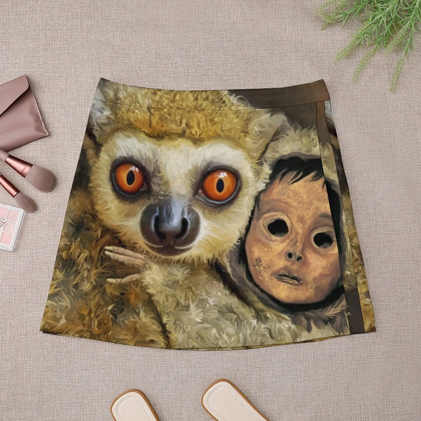 Woolly Lemur and Child Mini Skirt women's golf wear summer short skirt