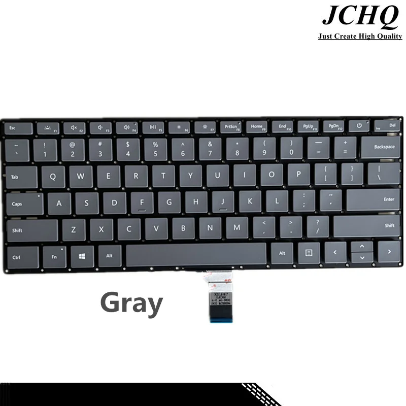 Jchq-teclado para Notebook Microsoft Surface Original 1873 us 13.5 15 Preto Prata Cinza - Imagem 4