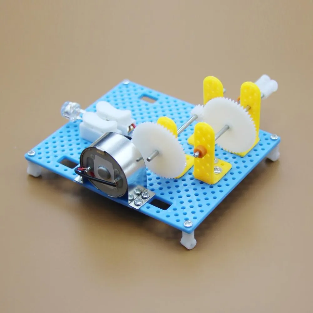 크리 에이 티브 DIY 과학 Gizmo 핸드 크랭크 생성기 어린이 퍼즐 조립 키트 간단한 물리학 실험 교육 자료