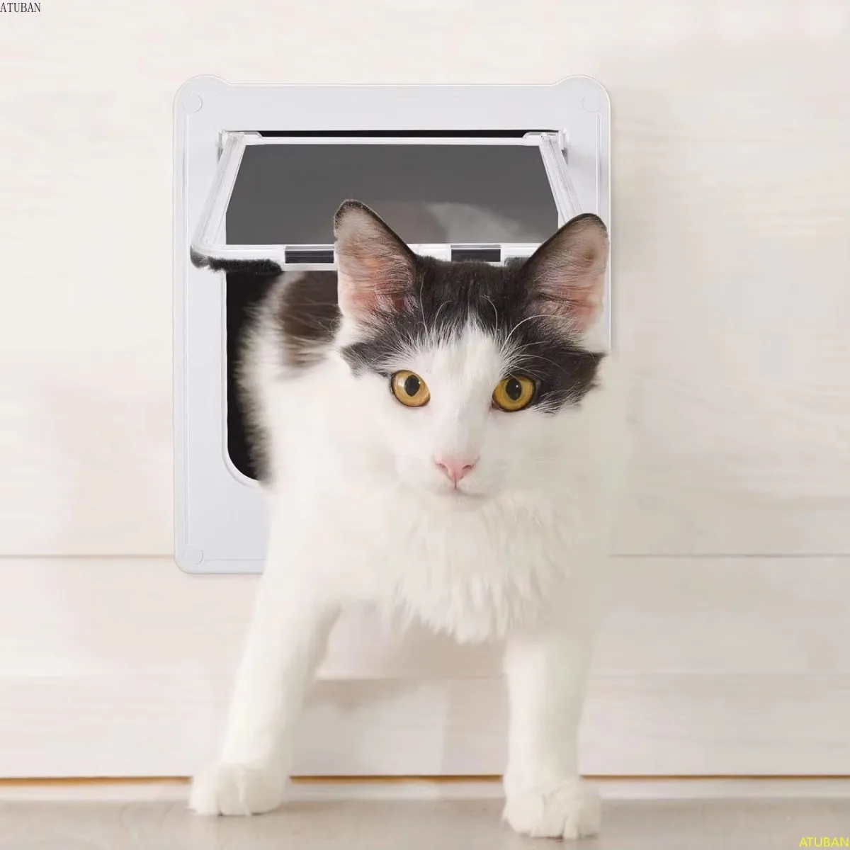 4-Way Lock Magnetic Cat Door 6