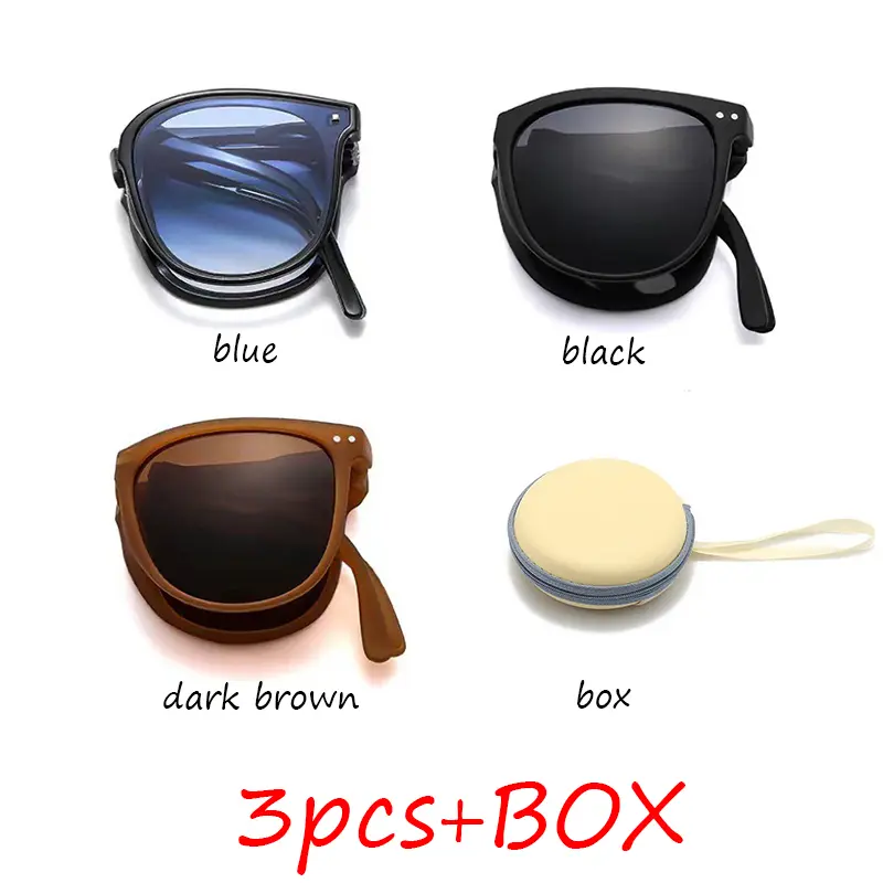 Folding sunglasses, portable, ultra light sun protection, UV protection, sunglasses for both men and women - Image 18