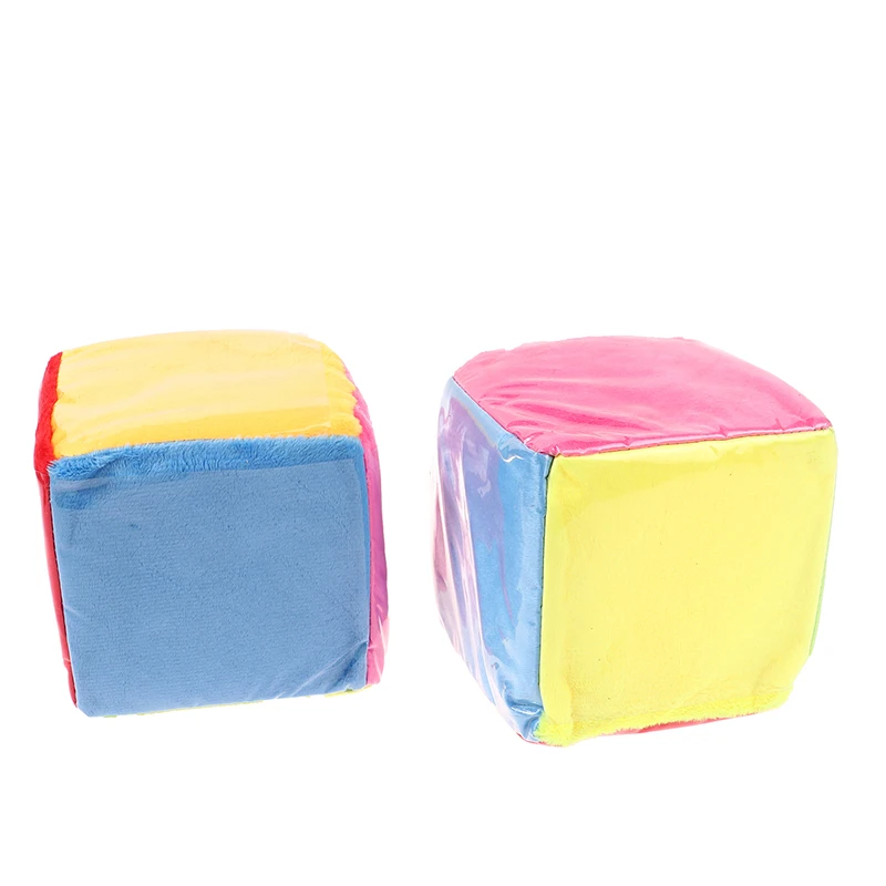 Insertable Card Square 10cm Cube Plush Toy Plastic Film Sponge Dice Children Enlightenment Teaching Aids Multicolor Game Dice fidget toys puzzle toys plush toy dice