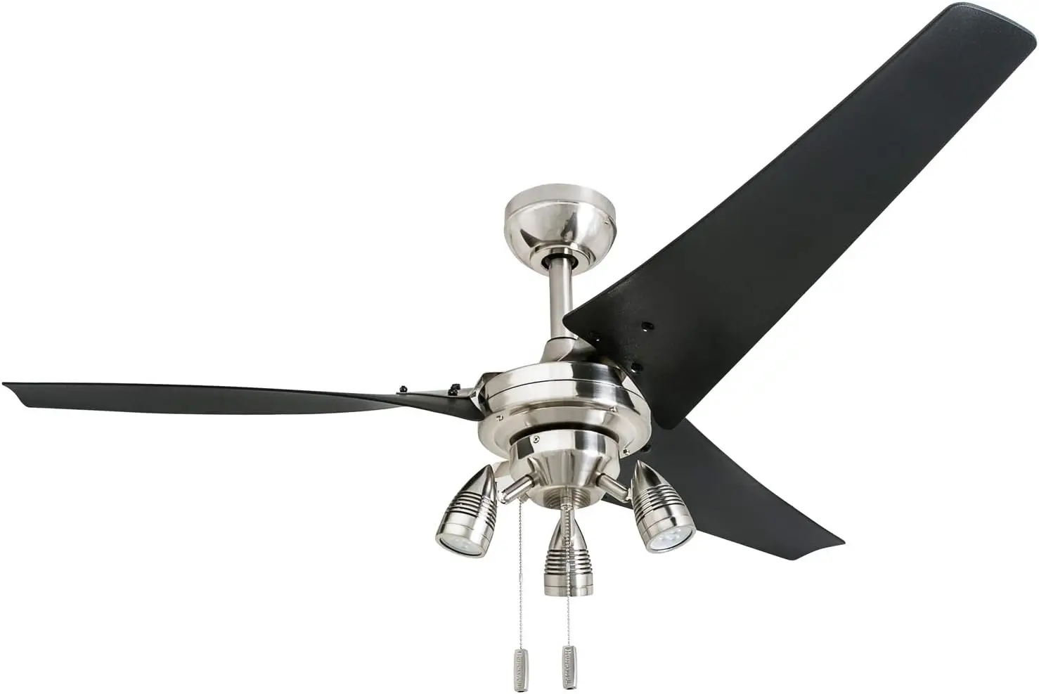 

Fans Phelix, 56 Inch Contemporary Indoor LED Ceiling Fan with Light, Pull Chain, Dual Mounting Options, Modern High Performance