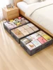 Heavy-duty under-bed storage bag Foldable storage box with large transparent window suitable for closets Dorm bedding clothes 6
