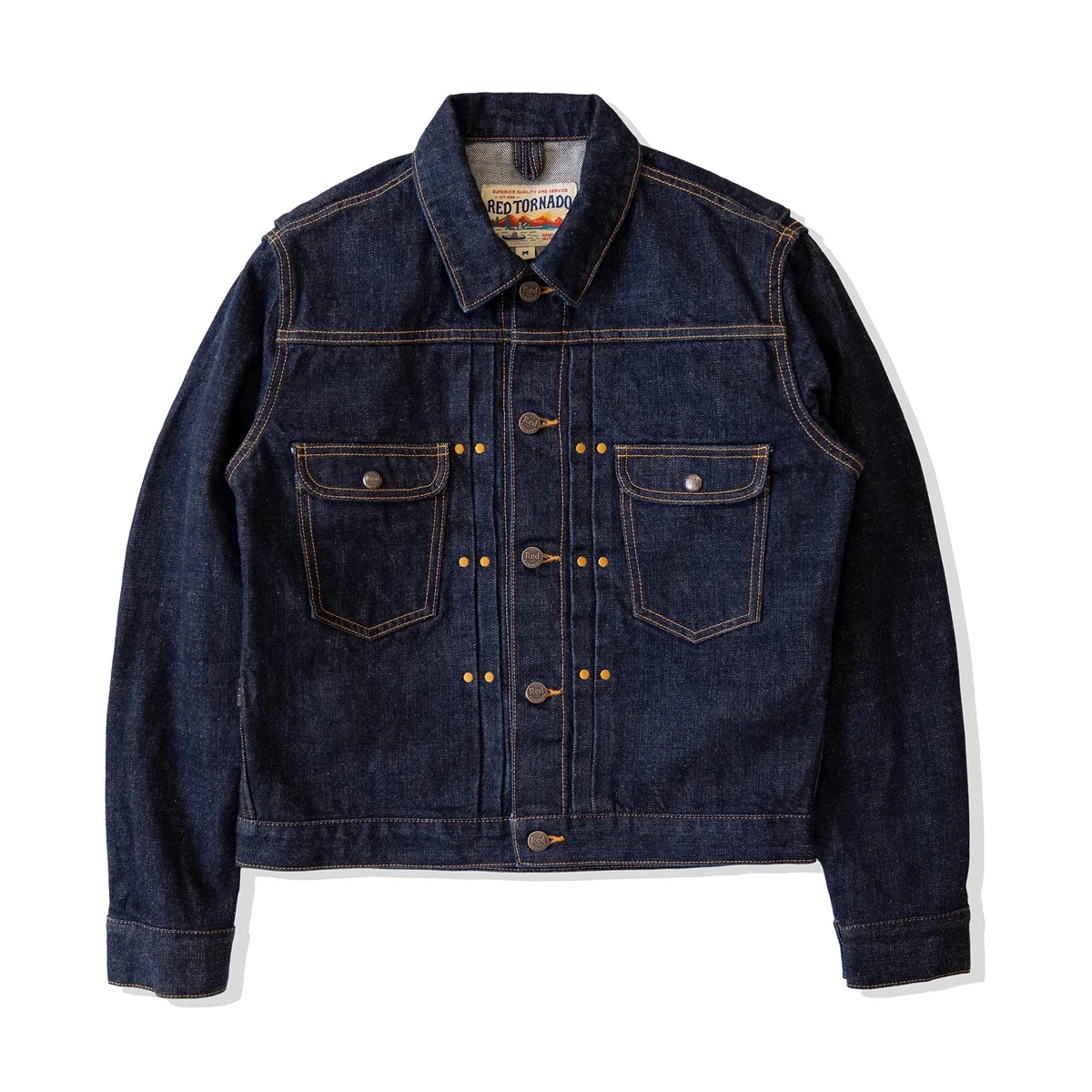 Red Tornado 11MJ Selvedge Denim Jacket Men's Rugged Wear Unlined Western Jean Outerwear 5