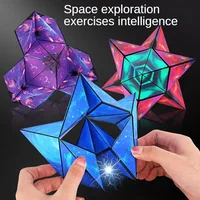 Variety Geometric Changeable Magnetic Magic Cube Anti Stress 3D Hand Flip Puzzle Cube Kids Stress Reliever Fidget Toy 2