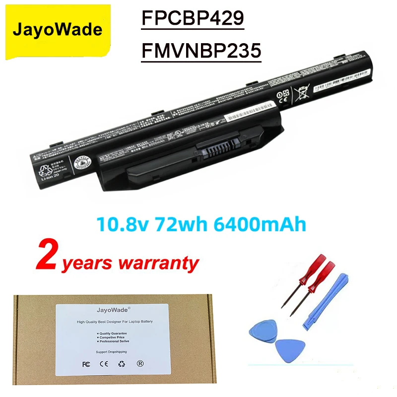 

Аккумулятор JayoWade FPCBP429 для Fujitsu LifeBook A544 AH564 E733 SH904 FFPCBP426 FPCBP404 FPCBP416 FPCBP434 FPCBP405 72WH 6400 мАч