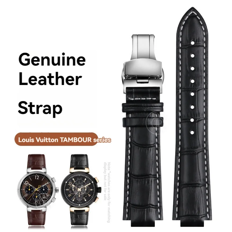 18 21Mm Cinturino Per Orologio In Pelle Bovina Di Alta Qualità Bracciale Convesso Da Uomo E Da Donna Per Lv Louis Vuitton Cinturino In Pelle Tambour