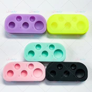 Libeauty 미니 실리콘 팔레트, 속눈썹 리프트 및 틴트 브로우 라미네이션, 메이크업 뷰티 도구, 6 기능 트레이, 1 개