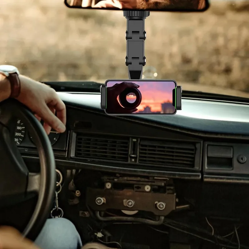 Auto Telefon Halter Multifunktionale 360 Grad Drehbare Auto Rückspiegel  Sitz Hängen Clip Halterung Handy Halter für Auto