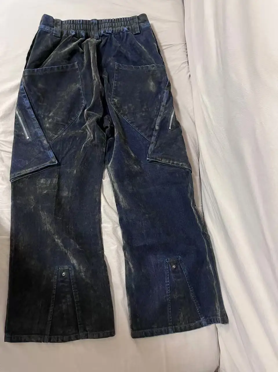 XEvil Heavy duty layering design washed dye pants jeans sci-fi dystopian -