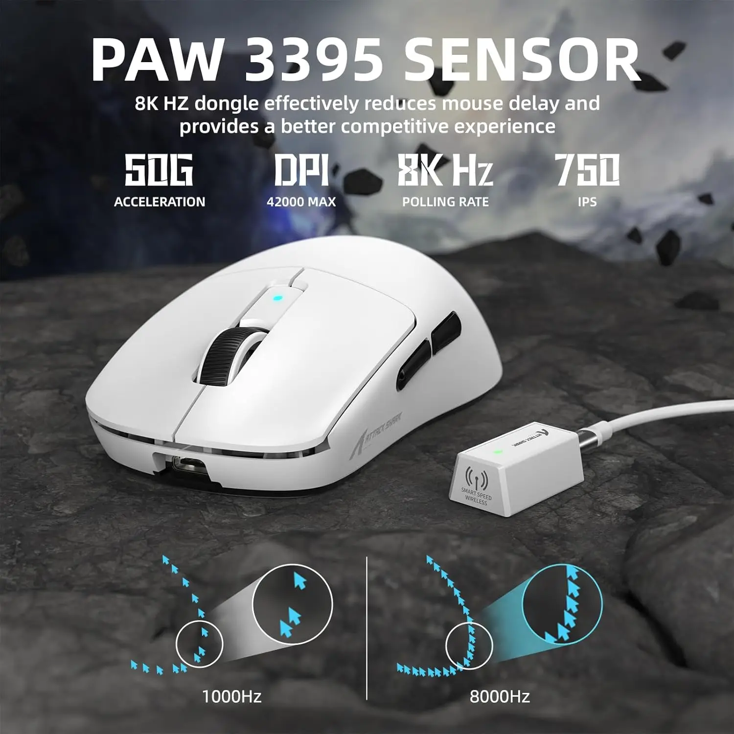 ATTACK SHARK R6 PRO 39G LIGHTSPEED Wireless Gaming Mouse
