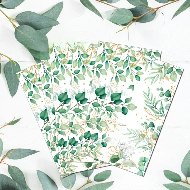 Tovaglioli Per Baby Shower Verde Eucalipto E Salvia – 40 Pezzi, 2 Strati, Con Scritte “Hi Baby”, 33x33 Cm