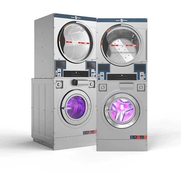 Washer, Washer Dryer, Coin Operated, Commercial, Laundry, Remote Control, Stacking 5