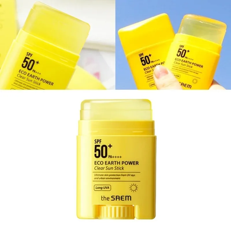 THE SAEM Eco Earth Power Clear Sun Stick 16g SPF50+ PA+++ Sunscreen Sunblock Skin Protective Korea Care Cosmetics facial sunscreen sunscreen cream