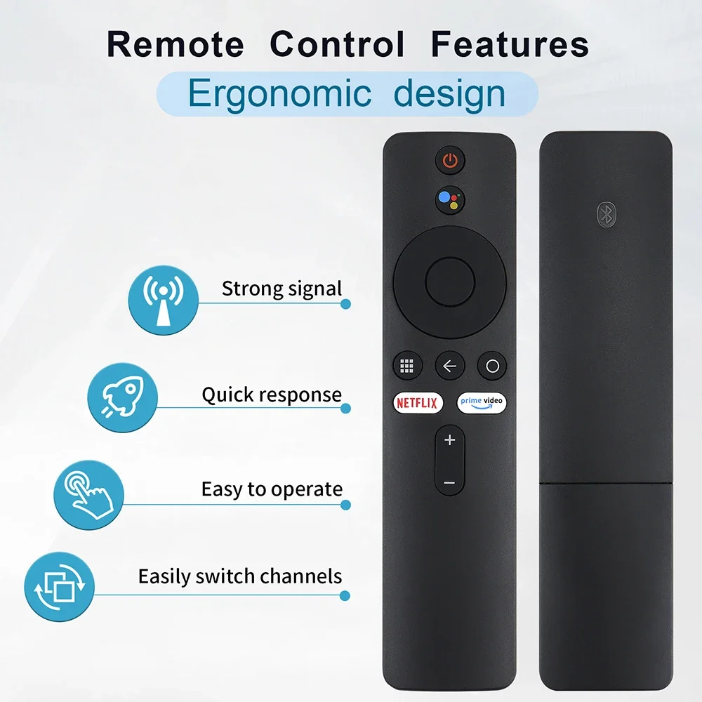 Bluetooth 5.0 Voice Search Remote Control with Android TV/Google Assistant Integration