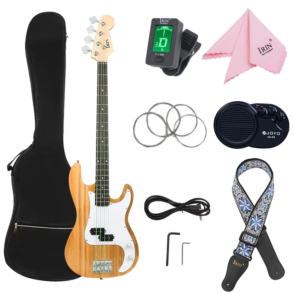 Electric bass guitar IRIN 4 Strings 20 Frets Bass Guitar Basswood Body Electric Bass Guitarra With Bag Amp Tuner Guitar Parts & Accessories