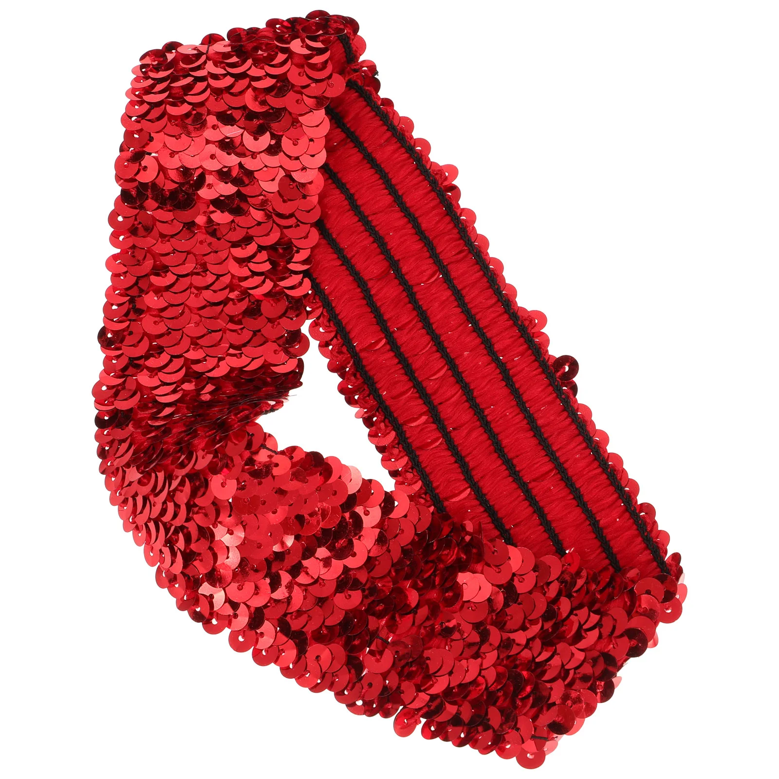 

1pc Sequin Headband Sports Hairband Glitter Headbands Non- Hair Bands for ( Red )