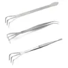 2 In 1 Bonsai Rake Gardening Tool Steel Succulent Bonsai Spatula Protable Handheld Loosen Soil Root Rake Garden Tools 2