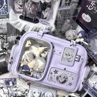 Harajuku Pin Doll 20cm affichage Ita sac femmes en cuir PU Style Preppy grande capacité sac à bandoulière dames quotidien sac à bandoulière Chic 4