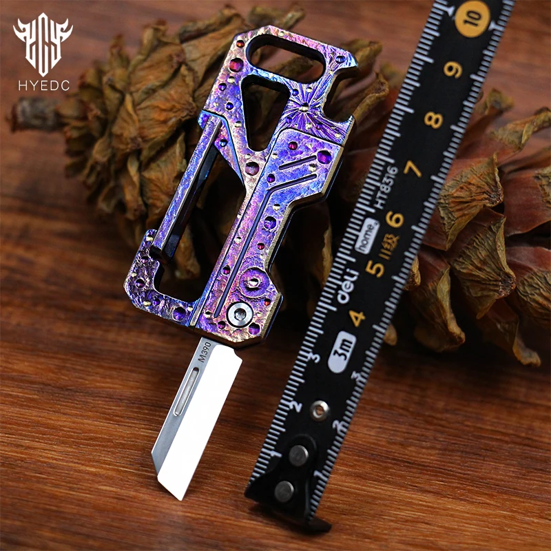 Limited Starry Sky Version Portachiavi Multifunzionale Da Esterno In Lega Di Titanio Mini M390 Knife Portable