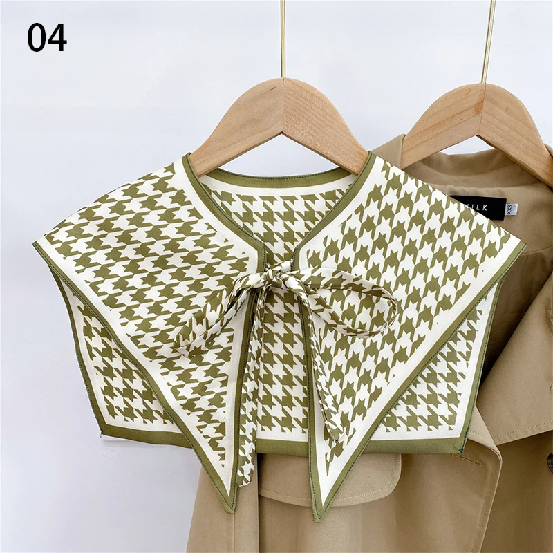 

45x50cm Women New Shirt Bowknots Neckwear Cape Scarf Detachable Lapel Fake Collars Decorate False Collar