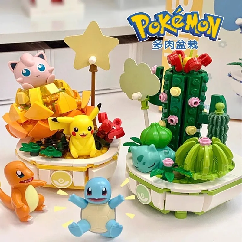 

Cute Plant Pokemon Building Blocks Pikachu Charmander Model Squirtle Jigglypuff Snorlax Assembled Mini Brick Figures For Kid Toy