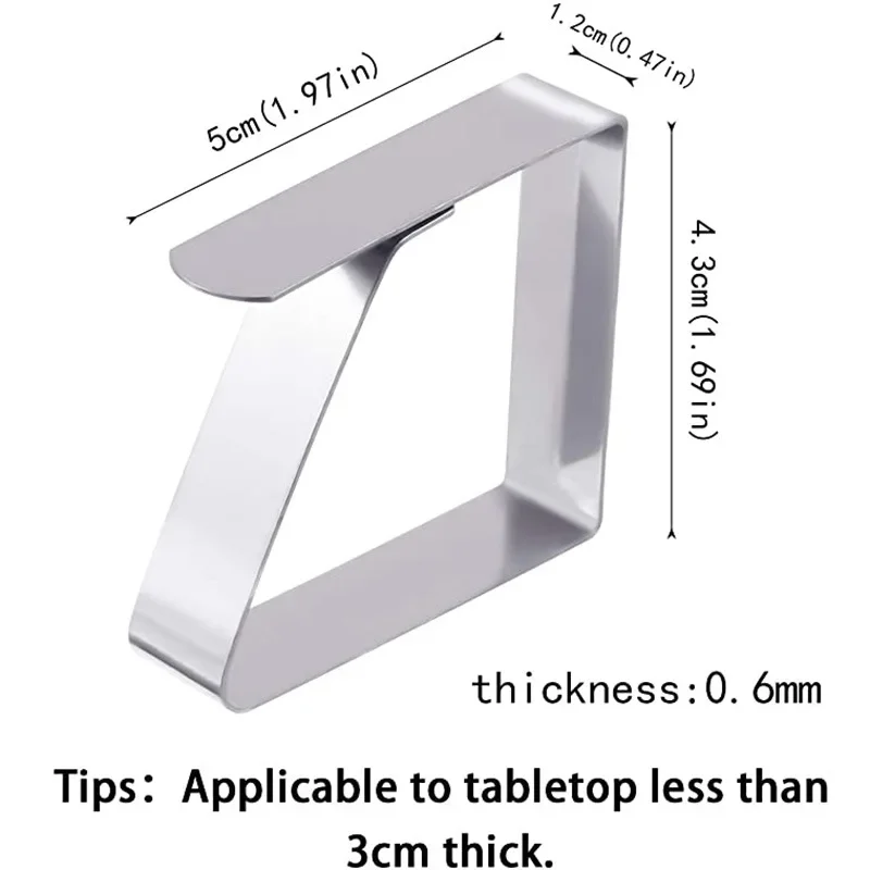 8pcs Stainless Steel Tablecloth Tables Cover Clip Holder Cloth Clamps Picnic Wedding Party Promenade Home Garden Supplies Table Cloth Clips