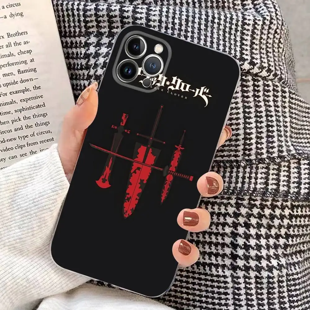 Anime Black Clover Logo Transparent Soft Phone Case