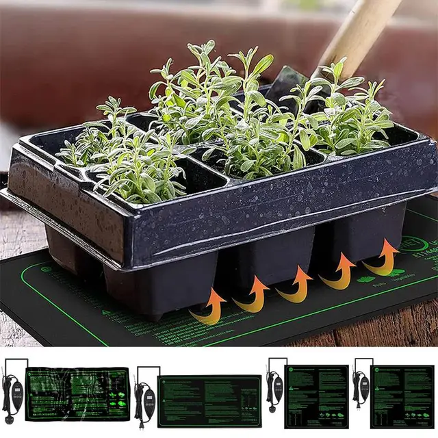 Növényi Fűtő Szőnyeg Hatsebességű Termosztát Időzített Tápláló Üvegházhatású Szőnyegek Beltéri Kerti Csírázáshoz