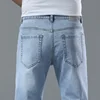 Fashion Korean Light Blue Slim Jeans Men Spring New Classic Regular Stretch Trousers Casual Soft Cotton Denim Trousers Male 6