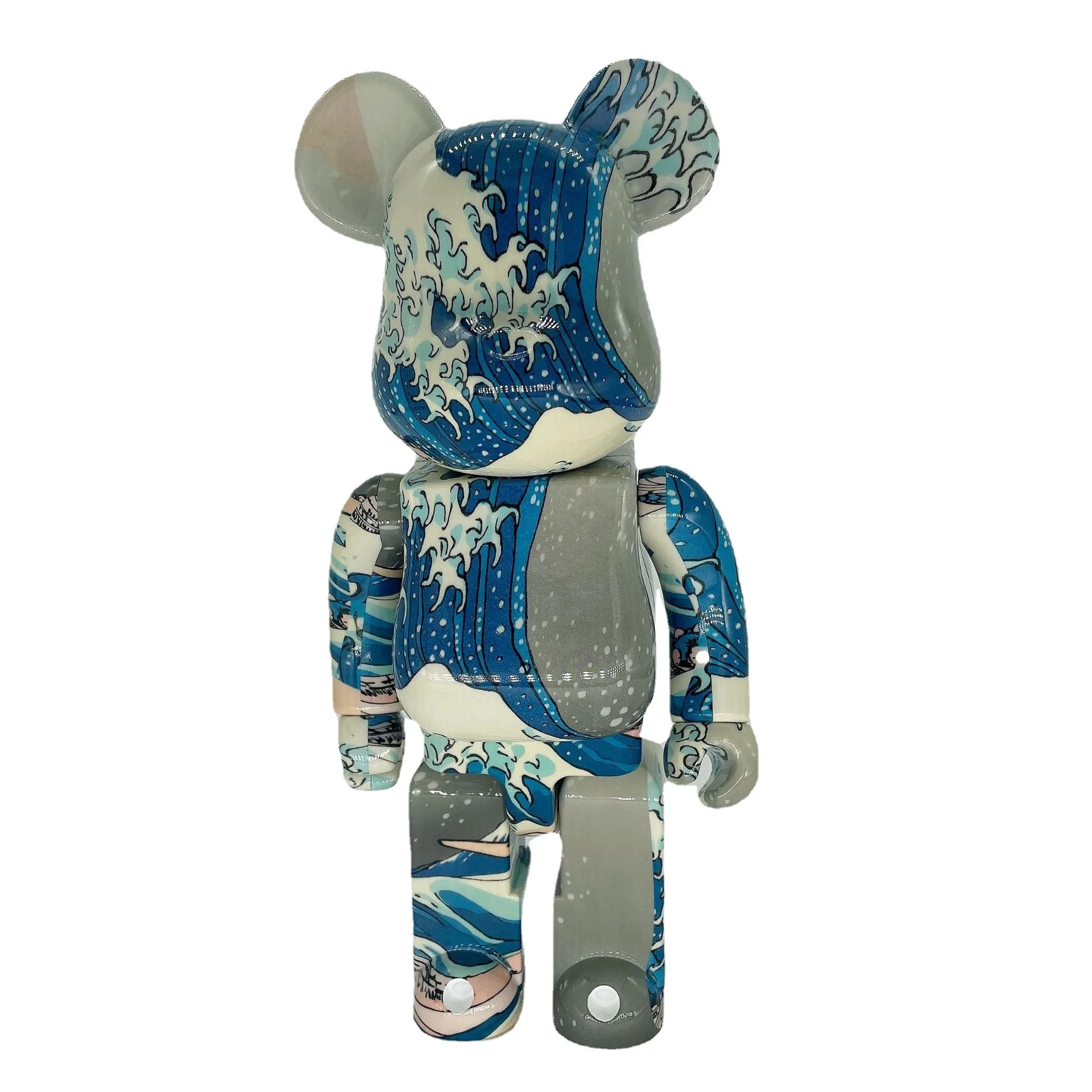 

Bearbrick 400% 28cm height Building block bear Kanagawa surf joint rotation belt sound BE@RBRICK Valentine's Day gift dolls