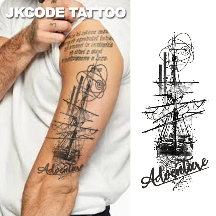 Paper boat tattoo (11436637) – Royalty-Free Vector | VectorStock, image size:900x900