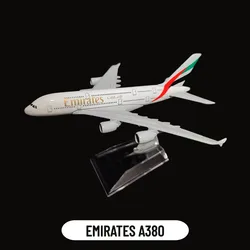 Emirates Airlines Diecast Metal Aircraft Replica - 1:400 Scale Collectible Airplane Toy (Emirates A380)