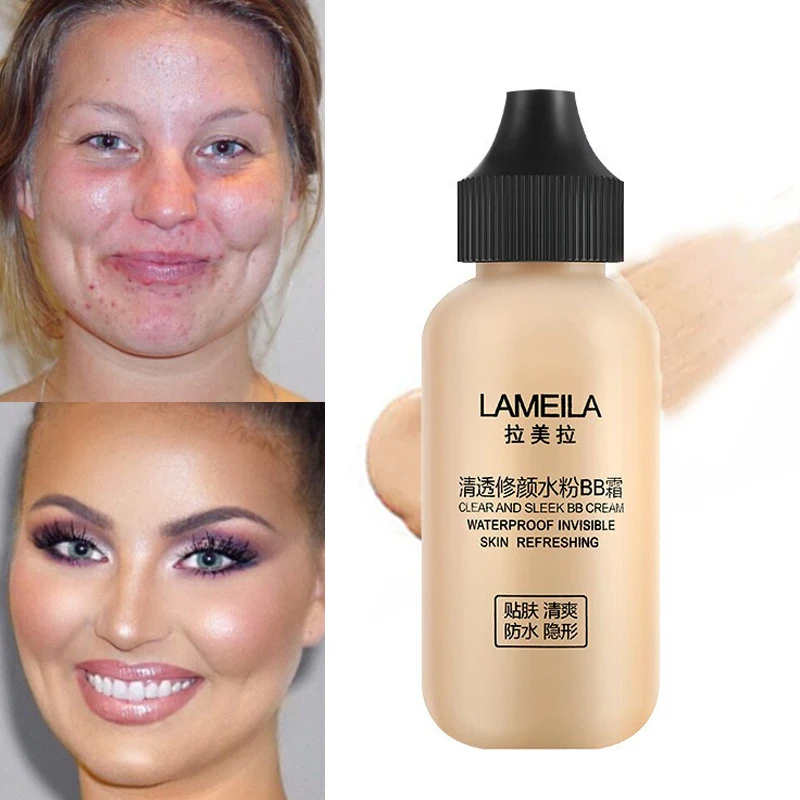 Waterproof Matte Liquid Foundation BB ครีมคอนซีลเลอร์ยาวนาน