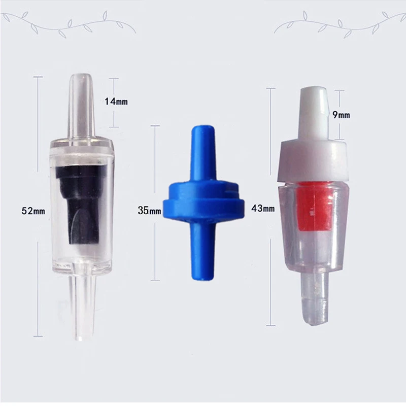5pcs Aquarium Non-Return Check Valves Fish Tank Air Pump CO2 Diffuser Water