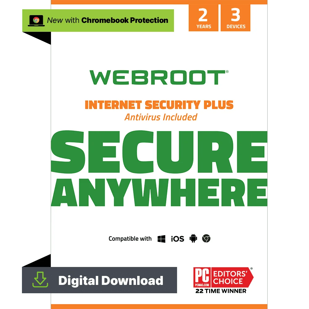 Webroot Internet Security Plus Antivirus for 3 Devices