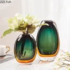 Multi-layer Painted Gradient Glass Vase Hydroponics Flower Pots Desk Decoration Artificial Floral Flowers Arrangement Vases 3