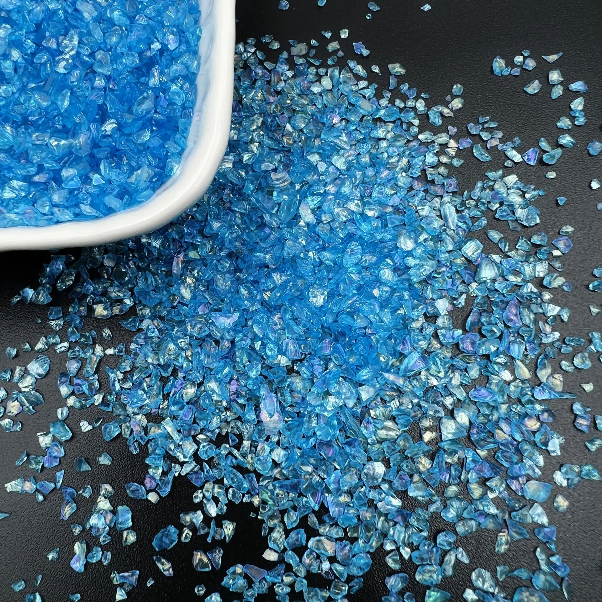 Sparkling Crushed Glass Glitter Fillers for DIY Crafts and Jewelry Making