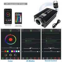 Car Starry Sky Light Auto Home Fiber Optic Lights Atmosphere Lamp Music Control Ceiling Lights RGB 12W 8 Colors Car Styling DIY - Image 4