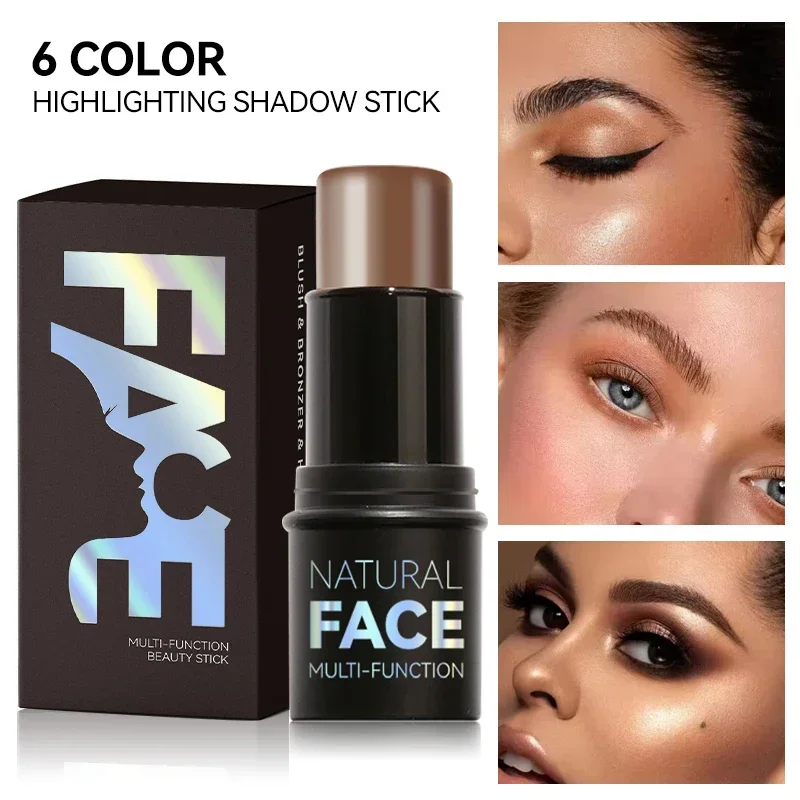 Face Bronzer Makeup Contouring Stick Multifunctional Highlighter Brightening Silkworm Blusher Rouge Cream Modify Concealer Pen