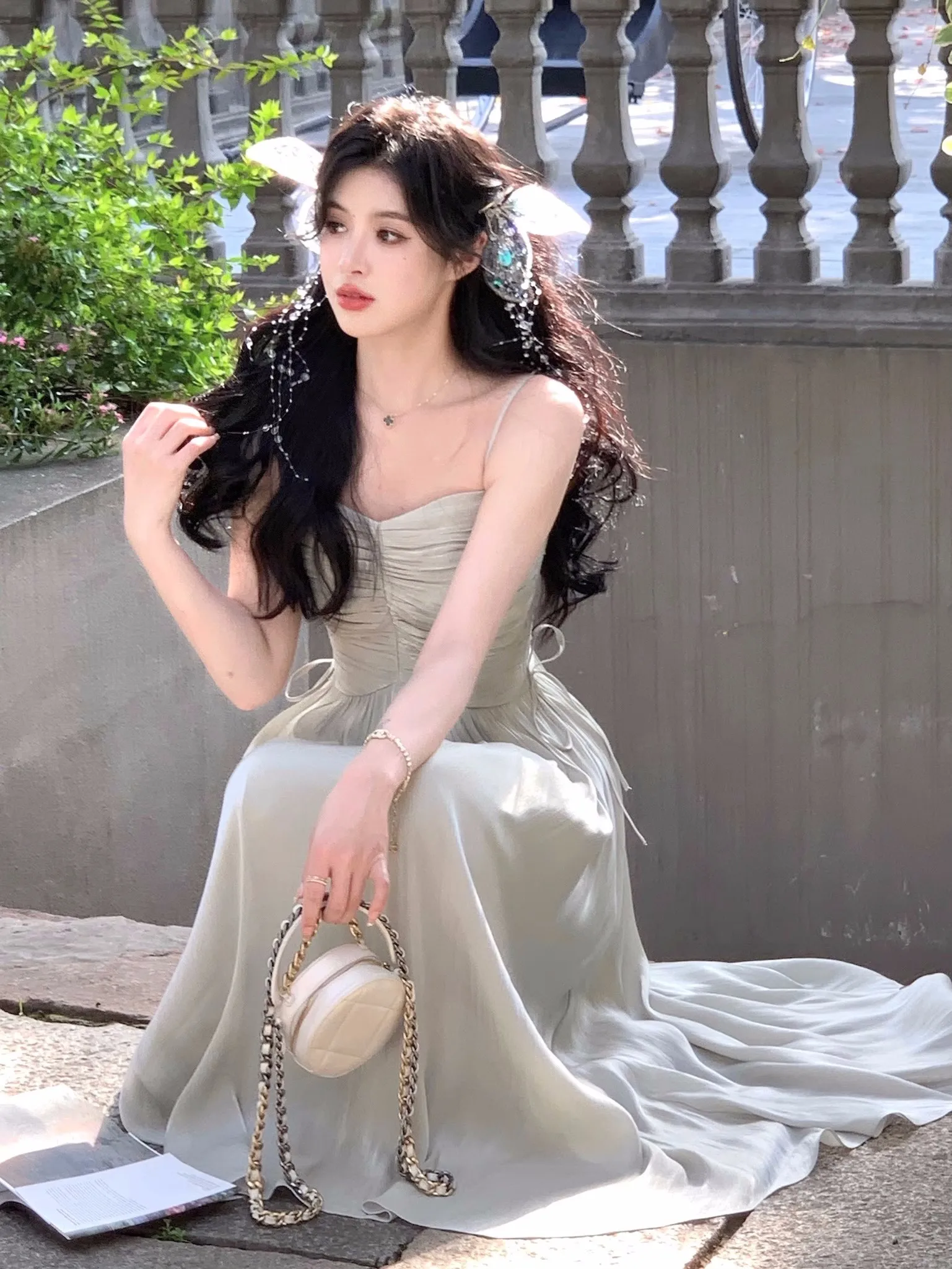 Elegant Shiny Midi Dresses for Women Evening Party Dress Prom Robe Vintage Solid Summer New A-line Spaghetti Strap Vestido Mujer