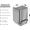 QWHoneywell 18 Inch Dishwasher with 8 Place settings,6 Washing Programs,Stainless Steel Tub,UL/Energy Star- Stainless Steel 5