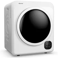 COSTWAY 1700W Electric Portable Clothes Dryer,13.2 lbs Capacity Front Load Compact Tumble Laundry Dryer with Stainless Steel Tub 1