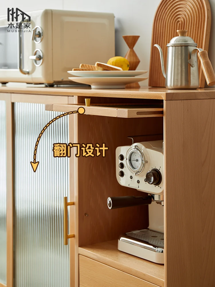 Armario de cocina con base de madera para el hogar, mueble de  almacenamiento minimalista, Simple contra la pared, Estilo Vintage -  AliExpress