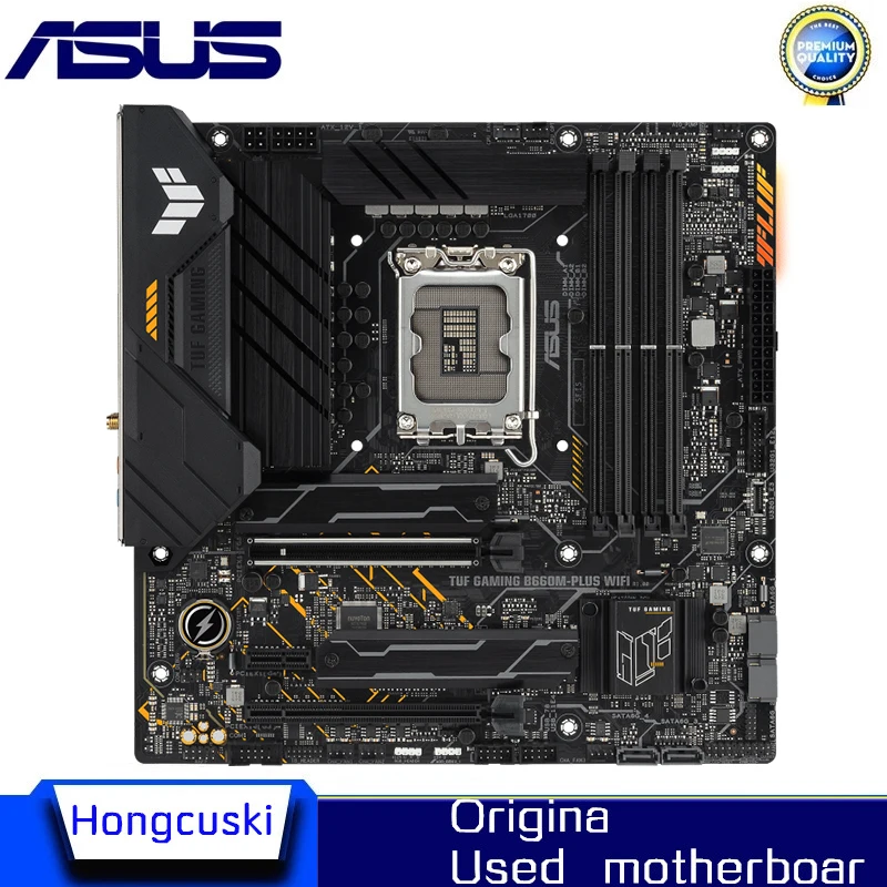 Б/у материнская плата B660M для ASUS TUF GAMING B660M-PLUS WIFI LGA 1700 DDR5 B660 с поддержкой процессора i5 10400f i3 12100f 12400f