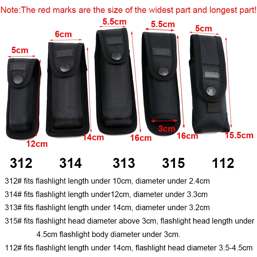 Flashlight Holster Carry Pouch Cover Nylon Case for S2+ SC31 SP31 501b 502b C8 C8+ C12 18650 16340 AA AAA Battery Pocket Torch flashlight holster flashlight holder